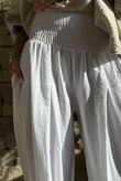 Basso Shirring Genie Pant White
